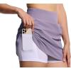 imageTHE GYM PEOPLE Womens Golf Skort Tennis High Waist Lightweight Athletic Casual Skirts Builtin Shorts with 4 PocketsGrey Purple