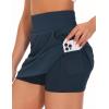 imageTHE GYM PEOPLE Womens Golf Skort Tennis High Waist Lightweight Athletic Casual Skirts Builtin Shorts with 4 PocketsNavy Blue