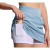 imageTHE GYM PEOPLE Womens Golf Skort Tennis High Waist Lightweight Athletic Casual Skirts Builtin Shorts with 4 PocketsSky Blue