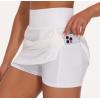 imageTHE GYM PEOPLE Womens Golf Skort Tennis High Waist Lightweight Athletic Casual Skirts Builtin Shorts with 4 PocketsWhite