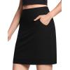 imageTHE GYM PEOPLE Womens Golf Skorts Modest Knee Length Athletic Tennis Skirts Builtin Shorts with 4 PocketsBlack