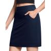 imageTHE GYM PEOPLE Womens Golf Skorts Modest Knee Length Athletic Tennis Skirts Builtin Shorts with 4 PocketsBlue