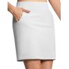 imageTHE GYM PEOPLE Womens Golf Skorts Modest Knee Length Athletic Tennis Skirts Builtin Shorts with 4 PocketsBright Grey