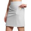 imageTHE GYM PEOPLE Womens Golf Skorts Modest Knee Length Athletic Tennis Skirts Builtin Shorts with 4 PocketsBright Grey