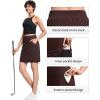 imageTHE GYM PEOPLE Womens Golf Skorts Modest Knee Length Athletic Tennis Skirts Builtin Shorts with 4 PocketsBrown