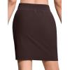 imageTHE GYM PEOPLE Womens Golf Skorts Modest Knee Length Athletic Tennis Skirts Builtin Shorts with 4 PocketsBrown