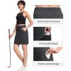 imageTHE GYM PEOPLE Womens Golf Skorts Modest Knee Length Athletic Tennis Skirts Builtin Shorts with 4 PocketsDark Grey