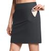 imageTHE GYM PEOPLE Womens Golf Skorts Modest Knee Length Athletic Tennis Skirts Builtin Shorts with 4 PocketsDark Grey
