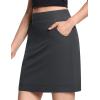imageTHE GYM PEOPLE Womens Golf Skorts Modest Knee Length Athletic Tennis Skirts Builtin Shorts with 4 PocketsDark Grey