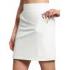 imageTHE GYM PEOPLE Womens Golf Skorts Modest Knee Length Athletic Tennis Skirts Builtin Shorts with 4 PocketsWhite