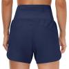 imageTHE GYM PEOPLE Womens High Waist Running Shorts with Liner Athletic Hiking Workout Shorts Zip PocketsBlue