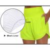 imageTHE GYM PEOPLE Womens High Waist Running Shorts with Liner Athletic Hiking Workout Shorts Zip PocketsFluores Yellow