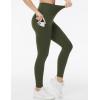 imageTHE GYM PEOPLE Womens High Waist Yoga Pants Buttery Soft Stretchy Tummy Control Workout Athletic Leggings with PocketsDark Olive