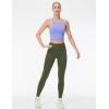 imageTHE GYM PEOPLE Womens High Waist Yoga Pants Buttery Soft Stretchy Tummy Control Workout Athletic Leggings with PocketsDark Olive