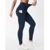 imageTHE GYM PEOPLE Womens High Waist Yoga Pants Buttery Soft Stretchy Tummy Control Workout Athletic Leggings with PocketsNavy Blue
