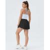 imageTHE GYM PEOPLE Womens High Waisted Flowy Running Shorts 2 in 1 Athletic Workout Skirt ShortsBlack