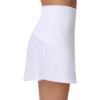 imageTHE GYM PEOPLE Womens High Waisted Tennis Skirts Crossover Hemline Back Pleated Golf Skorts with Inner ShortsWhite