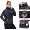 imageTHE GYM PEOPLE Womens Long Sleeve Cowl Neck Loose Fit Workout Hiking Pullover Sweatshirt With PocketsTie Dye Black Grey