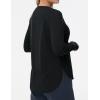 imageTHE GYM PEOPLE Womens Long Sleeve Workout Shirts Lightweight Cotton Running Yoga Tops with Thumb HoleBlack