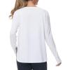 imageTHE GYM PEOPLE Womens Long Sleeve Workout Shirts Lightweight Cotton Running Yoga Tops with Thumb HoleWhite