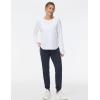 imageTHE GYM PEOPLE Womens Long Sleeve Workout Shirts Lightweight Cotton Running Yoga Tops with Thumb HoleWhite