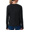 imageTHE GYM PEOPLE Womens Long Sleeve Workout Shirts Side Slits Athletic Yoga Tee Tops with Thumb HoleBlack