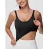 imageTHE GYM PEOPLE Womens Longline Sports Bra Removable Padded Wireless Workout Yoga Tank TopsBlack