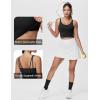imageTHE GYM PEOPLE Womens Longline Sports Bra Removable Padded Wireless Workout Yoga Tank TopsBlack