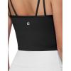imageTHE GYM PEOPLE Womens Longline Sports Bra Removable Padded Wireless Workout Yoga Tank TopsBlack