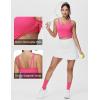 imageTHE GYM PEOPLE Womens Longline Sports Bra Removable Padded Wireless Workout Yoga Tank TopsBright Pink