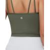 imageTHE GYM PEOPLE Womens Longline Sports Bra Removable Padded Wireless Workout Yoga Tank TopsOlive Green