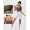 imageTHE GYM PEOPLE Womens Longline Sports Bra Removable Padded Wireless Workout Yoga Tank TopsOlive Green