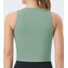 imageTHE GYM PEOPLE Womens Medium Support Sports Bra Removable Padded Sleeveless Workout Crop TopsJasmine Green
