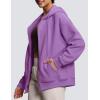 imageTHE GYM PEOPLE Womens Oversized Fleece Hoodies FullZip Workout Lounge Hooded Coats Fall Tops with Pockets DrawstringLavender Purple