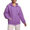 imageTHE GYM PEOPLE Womens Oversized Fleece Hoodies FullZip Workout Lounge Hooded Coats Fall Tops with Pockets DrawstringLavender Purple