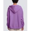 imageTHE GYM PEOPLE Womens Oversized Fleece Hoodies FullZip Workout Lounge Hooded Coats Fall Tops with Pockets DrawstringLavender Purple