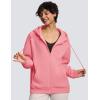 imageTHE GYM PEOPLE Womens Oversized Fleece Hoodies FullZip Workout Lounge Hooded Coats Fall Tops with Pockets DrawstringWatermelon Pink