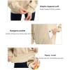 imageTHE GYM PEOPLE Womens Oversized Hoodie Loose fit Soft Fleece Pullover Hooded Sweatshirt With PocketsKhaki