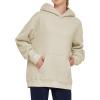 imageTHE GYM PEOPLE Womens Oversized Hoodie Loose fit Soft Fleece Pullover Hooded Sweatshirt With PocketsKhaki
