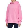 imageTHE GYM PEOPLE Womens Oversized Hoodie Loose fit Soft Fleece Pullover Hooded Sweatshirt With PocketsPink