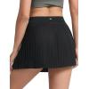imageTHE GYM PEOPLE Womens Pleated Tennis Skirts Lightweight Workout Golf Skorts Built in Shorts with PocketsBlack