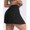 imageTHE GYM PEOPLE Womens Pleated Tennis Skirts Lightweight Workout Golf Skorts Built in Shorts with PocketsBlack