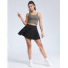 imageTHE GYM PEOPLE Womens Pleated Tennis Skirts Lightweight Workout Golf Skorts Built in Shorts with PocketsBlack