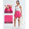 imageTHE GYM PEOPLE Womens Pleated Tennis Skirts Lightweight Workout Golf Skorts Built in Shorts with PocketsBright Pink
