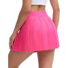 imageTHE GYM PEOPLE Womens Pleated Tennis Skirts Lightweight Workout Golf Skorts Built in Shorts with PocketsBright Pink