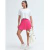 imageTHE GYM PEOPLE Womens Pleated Tennis Skirts Lightweight Workout Golf Skorts Built in Shorts with PocketsBright Pink