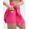 imageTHE GYM PEOPLE Womens Pleated Tennis Skirts Lightweight Workout Golf Skorts Built in Shorts with PocketsBright Pink