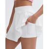 imageTHE GYM PEOPLE Womens Pleated Tennis Skirts Lightweight Workout Golf Skorts Built in Shorts with PocketsWhite