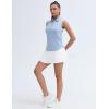 imageTHE GYM PEOPLE Womens Pleated Tennis Skirts Lightweight Workout Golf Skorts Built in Shorts with PocketsWhite