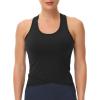 imageTHE GYM PEOPLE Womens Racerback Workout Tank Tops with Built in Bra Sleeveless Slim FitBlack